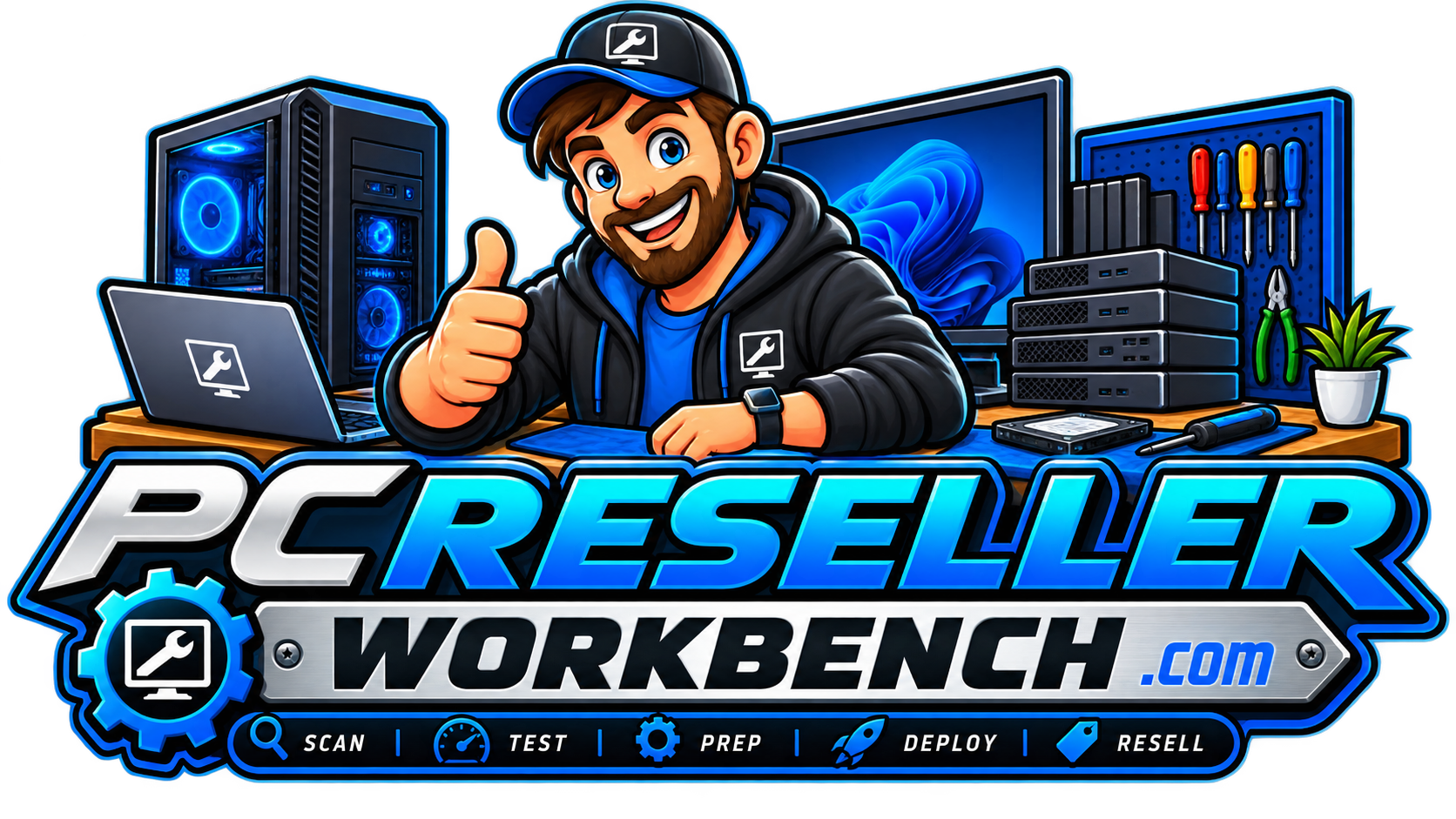 PC Reseller Workbench technician and workstation